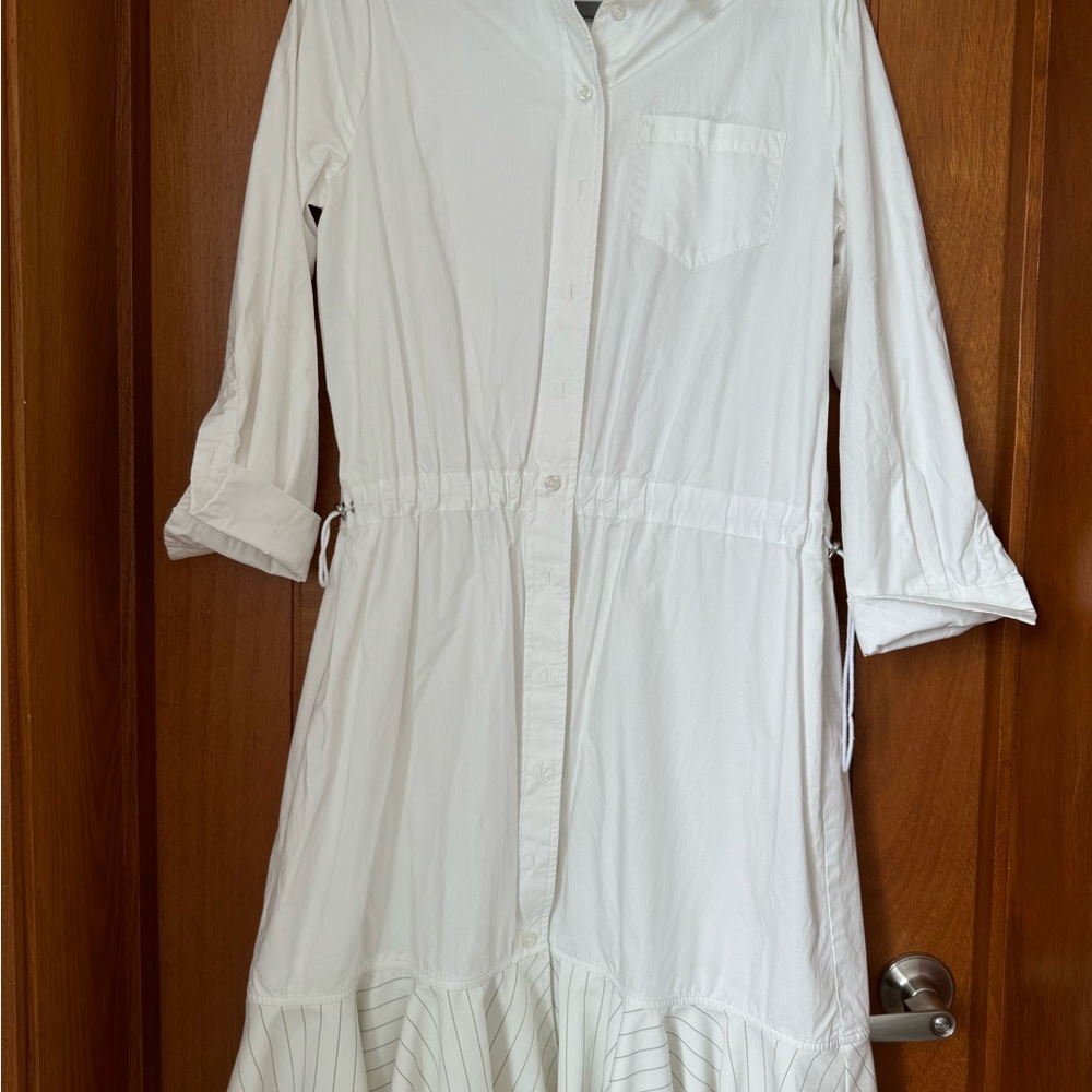 Marlowe White Long Sleeve A-Line Dress